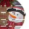 Glitzhome® 30" Lighted Round Wooden Snowman Porch Décor with Timer